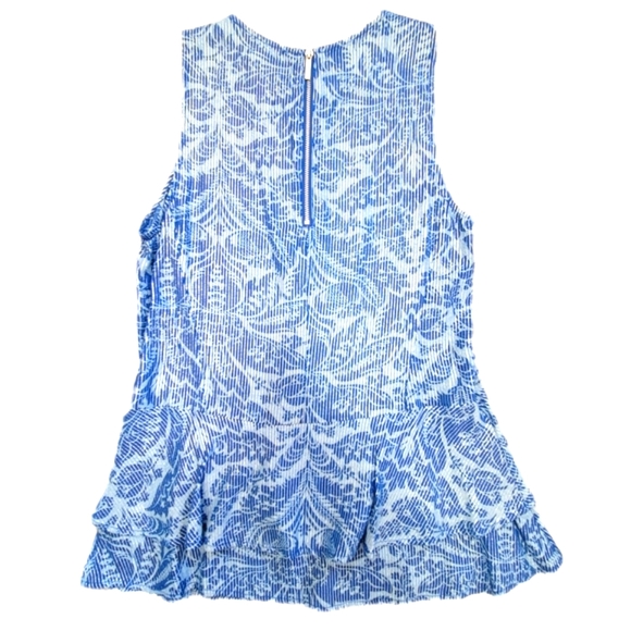 Michael Kors Metallic/Blue Sleeveless Top Size XS - Picture 6 of 7